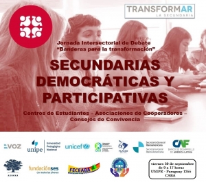 Jornada de Debate Intersectorial sobre escuelas participativas y democráticas