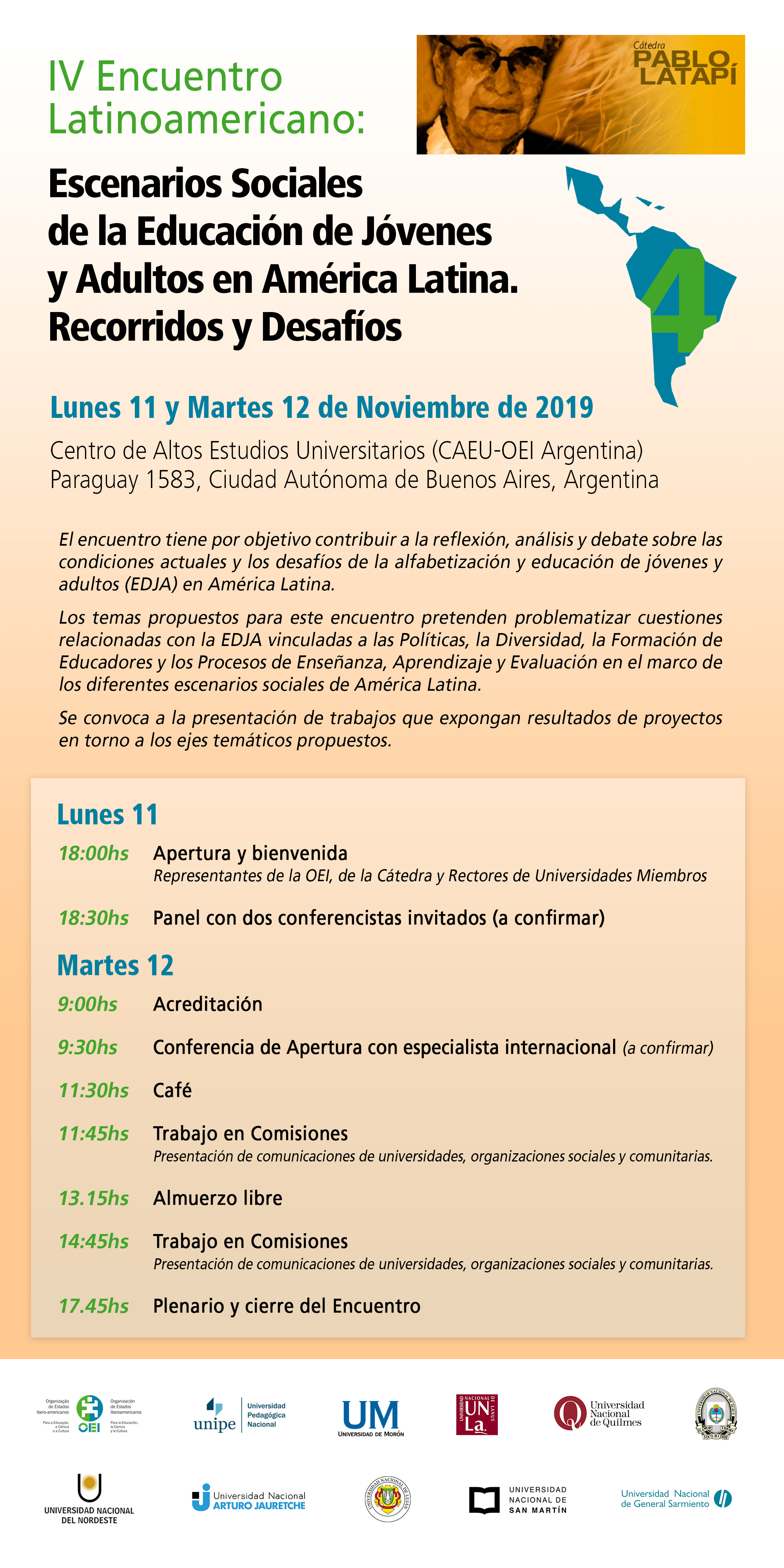 Flyer 4to Encuentro Latapi 2019