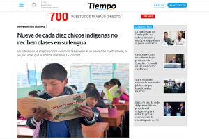 Nueve de cada diez chicos indígenas no reciben clases en su lengua