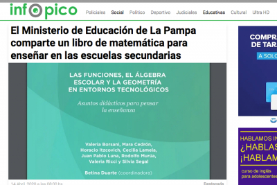 El Ministerio de Educación de La Pampa comparte un libro de matemática para enseñar en las escuelas secundarias