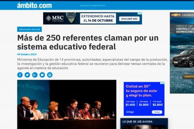 Más de 250 referentes claman por un sistema educativo federal