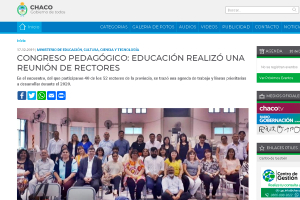 CONGRESO PEDAGÓGICO: EDUCACIÓN REALIZÓ UNA REUNIÓN DE RECTORES