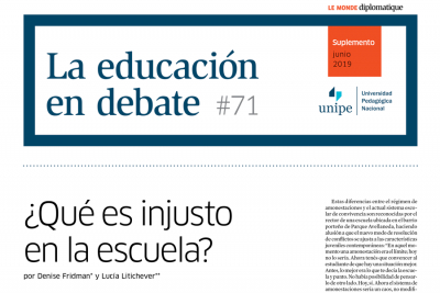 La Educación en Debate, #71:  &quot;¿Qué es injusto en la escuela?&quot;