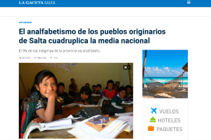 El analfabetismo de los pueblos originarios de Salta cuadruplica la media nacional
